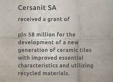 Grant for Cersanit for new technologies
