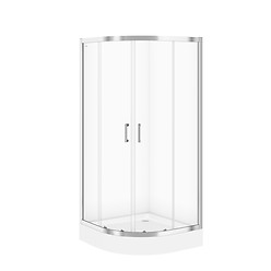 BASIC halfround shower enclosure 90 x 90 x 185