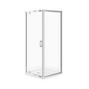 SET B152: ARTECO square shower enclosure 80 x 80 x 190 with TAKO shower tray 80 x 4