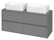 CREA 120 washbasin cabinet with countertop grey matt