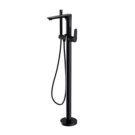 CREA freestanding bath-shower faucet black