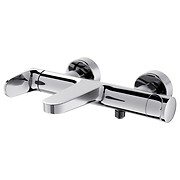INVERTO by Cersanit wall mounted bath-shower faucet chrome, 2 DESIGN IN 1 ...