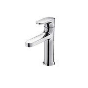 INVERTO by Cersanit deck-mounted washbasin faucet chrome, 2 DESIGN IN 1 handles: ...