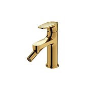 INVERTO by Cersanit deck-mounted bidet faucet gold, 2 DESIGN IN 1 handles: gold