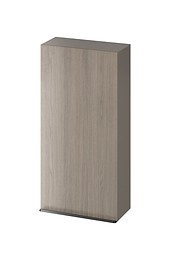 VIRGO 40 wall hung cabinet grey with black handle