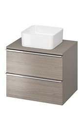 VIRGO 60 countertop cabinet grey with chrome handles