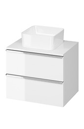 VIRGO 60 countertop cabinet white with chrome handles