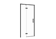 Shower Enclosure Door With Hinges Larga Black 100x195, Left