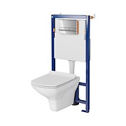 SET B656 TECH LINE OPTI, CARINA wall hung bowl CleanOn, duroplast toilet seat, ...