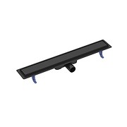 Linear drain tako 70 with double-side grate black