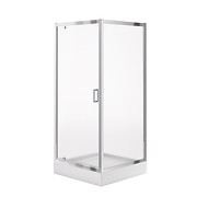 SET B618: Arteco square shower enclosure 90x90x190 with TAKO shower tray 90x16