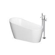 SET B721: ZEN by Cersanit by 167x72 oval freestanding bathtub with INVERTO by ...