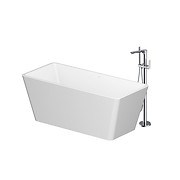 SET B723: CREA 162x72 rectangular freestanding bathtub with CREA freestanding ...