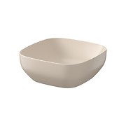 LARGA by Cersanit 38×38 countertop washbasin square beige matt
