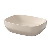 LARGA by Cersanit 50×38 countertop washbasin rectangular beige matt