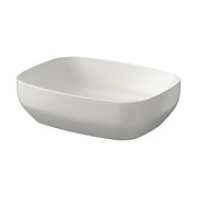 LARGA by Cersanit 50×38 countertop washbasin rectangular light grey matt