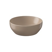 LARGA by Cersanit 40×40 countertop washbasin round brown matt