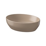 LARGA by Cersanit 50×38 countertop washbasin ellipse brown matt