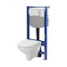 SET C36: AQUA 50 MECH QF WC frame + ARTECO CleanOn wall hung bowl with toilet seat