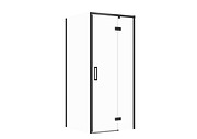 SET C101: Shower enclosure rectangular LARGA hinge 90X80X195 right black ...