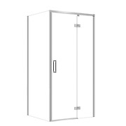 SET C108: Shower enclosure rectangular LARGA hinge 100X90X195 right chrome ...