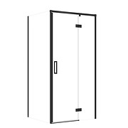 SET C109: Shower enclosure rectangular LARGA hinge 100X90X195 right black ...