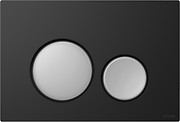 LUNA by Cersanit flush button black matt, keys chrome matt