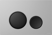 LUNA by Cersanit flush button chrome matt, keys black matt