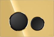 LUNA by Cersanit flush button gold gloss, keys black matt