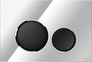 LUNA by Cersanit flush button chrome gloss, keys black matt