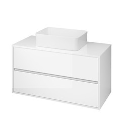 CREA 100 cabinet with countertop white