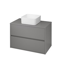 CREA 80 cabinet with countertop grey matt