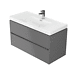 CREA 100 washbasin cabinet grey matt