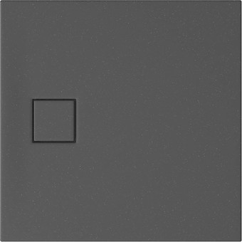 СЕТ B454 душовий піддон квадратний TAKO SLIM 80x4 сірий матовий + сифон