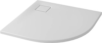СЕТ B449 душовий піддон напівкруглий TAKO SLIM 90x4 білий матовий + сифон