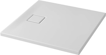 СЕТ B450 душовий піддон квадратний TAKO SLIM 80x4 білий матовий + сифон