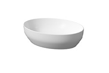 Countertop washbasin larga ellipse white matt (50x38)