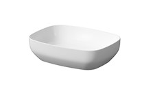 Countertop washbasin larga rectangular white matt (50x38)