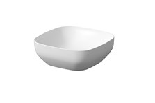 Countertop washbasin larga square white matt (38x38)
