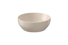 Countertop washbasin, round, beige matt (40x40)
