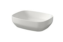 Countertop washbasin, rectangular, light grey matt (50x38)