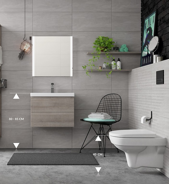 Ergonomics in the bathroom / Inspirations and tips - Cersanit