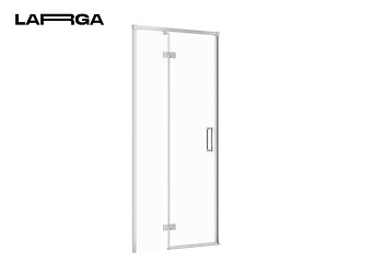 Двері душової кабіни LARGA 90х195 розпашні лівосторонні, профіль хром