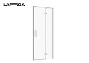 Двері душової кабіни LARGA 90х195 розпашні правосторонні, профіль хром