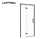Двері душової кабіни LARGA 100х195 розпашні лівосторонні, профіль чорний