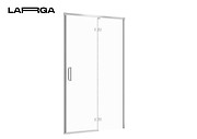 Двері душової кабіни LARGA 120х195 розпашні правосторонні, профіль хром