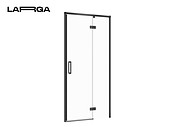 Двері душової кабіни LARGA 100х195 розпашні правосторонні, профіль чорний