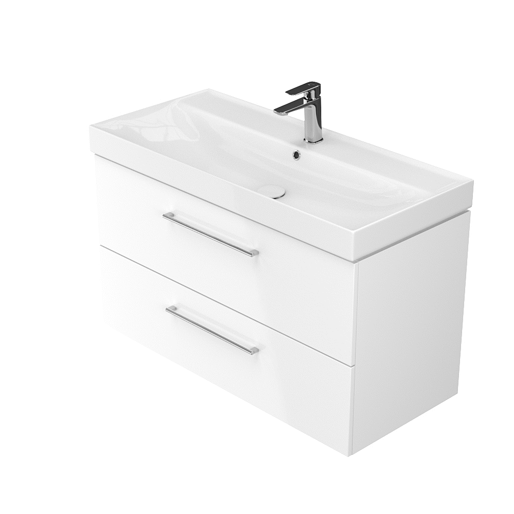 L10-SB33-HR: Luxor White 33 Two Door Removable Sink Base Cabinets ADA 
